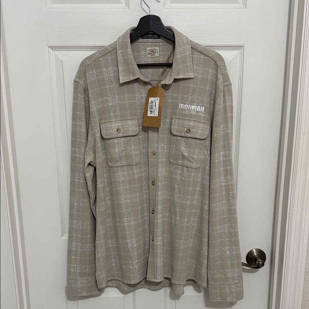 Faherty Legend Sweater Shirt in the Desert Plains Plaid